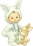 Gif animé Pâques lapin enfant